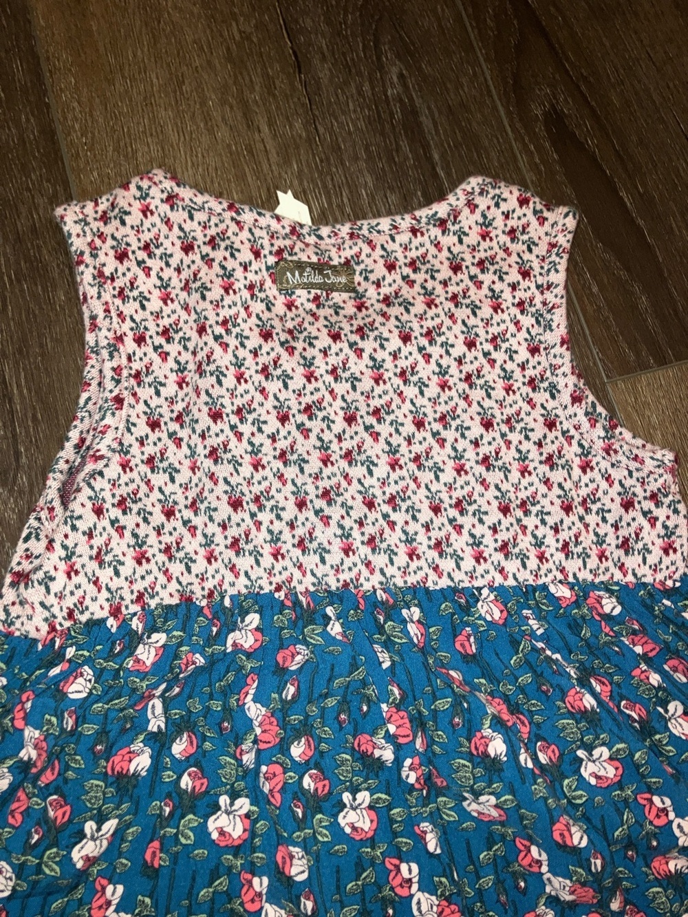 Matilda Jane Pink Purple Teal Floral Layered Top 6Y - Picture 8 of 10